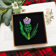 Load image into Gallery viewer, Thistle Acrylic Brooch