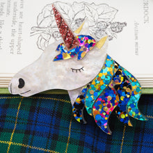 Load image into Gallery viewer, Unicorn Acrylic Brooch