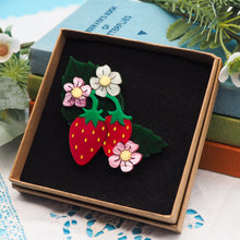 Load image into Gallery viewer, Strawberry Plant Acrylic Brooch