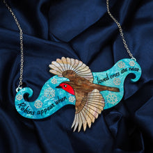 Load image into Gallery viewer, "Robins Appear When Loved Ones Are Near" Statement Necklace