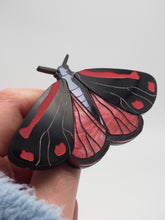 Load image into Gallery viewer, Item 18 - Imperfect Cinnabar Moth Acrylic Brooch
