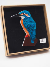 Load image into Gallery viewer, Item 15 - Imperfect Kingfisher Brooch