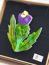 Load image into Gallery viewer, Item 9 - Imperfect Thistle Acrylic Brooch