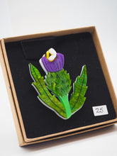 Load image into Gallery viewer, Item 25 - Imperfect Thistle Acrylic Brooch