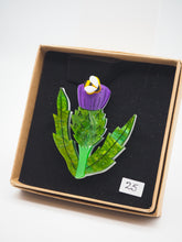 Load image into Gallery viewer, Item 25 - Imperfect Thistle Acrylic Brooch