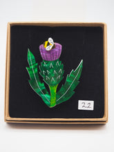 Load image into Gallery viewer, Item 22 - Imperfect Thistle Acrylic Brooch