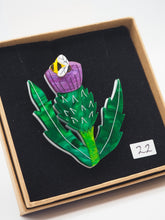 Load image into Gallery viewer, Item 22 - Imperfect Thistle Acrylic Brooch