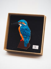 Load image into Gallery viewer, Item 12 - Imperfect Kingfisher Brooch