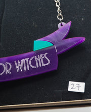 Load image into Gallery viewer, Item 27 - Imperfect 'Votes for Witches' Banner Necklace