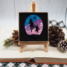 Load image into Gallery viewer, Christopher Robin and Winnie the Pooh into the Sunset Brooch