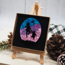 Load image into Gallery viewer, Christopher Robin and Winnie the Pooh into the Sunset Brooch