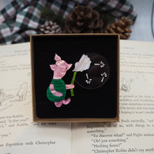 Load image into Gallery viewer, Piglet with a Dandelion Brooch