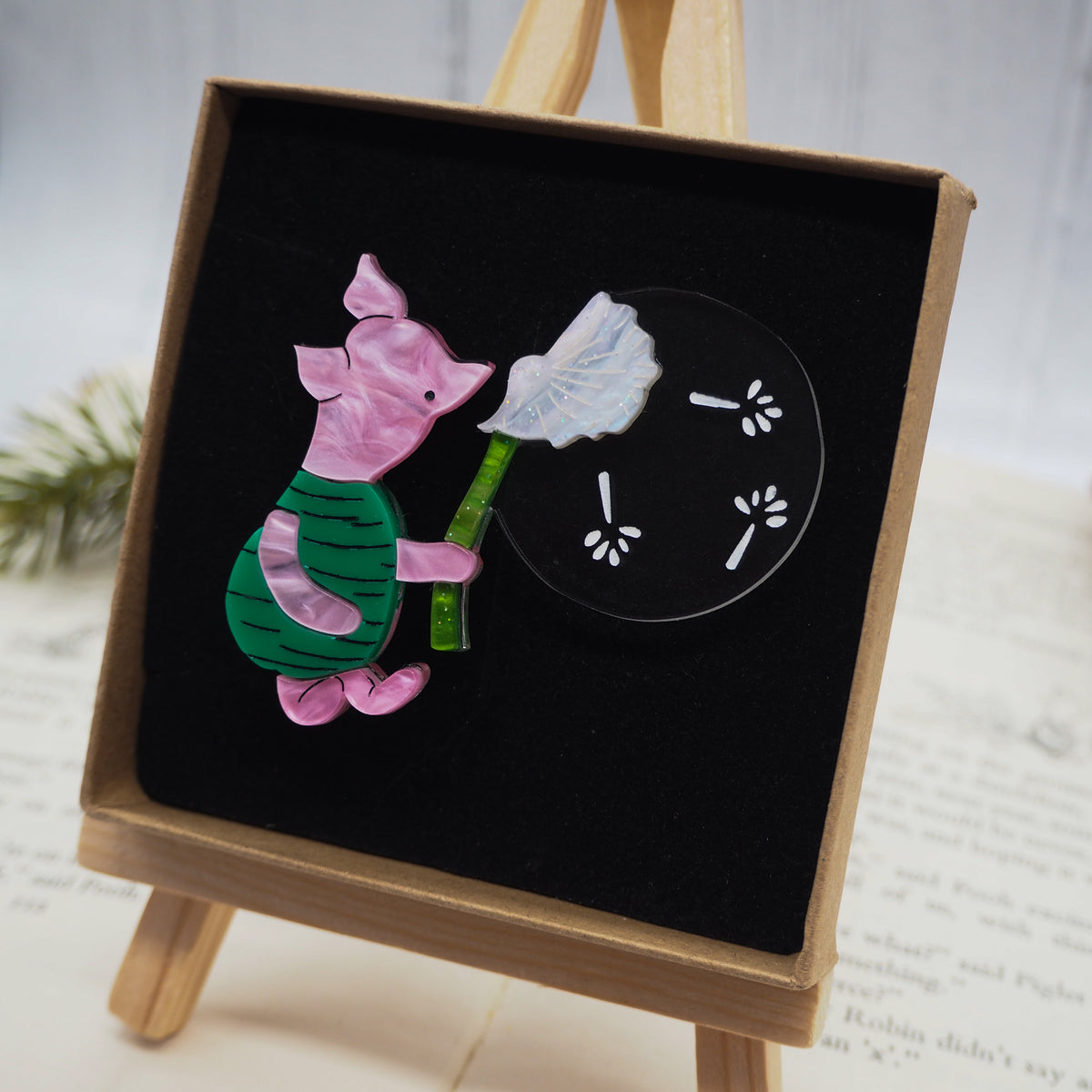 Dolly Dimple Design Strawberry Plant Acrylic Brooch