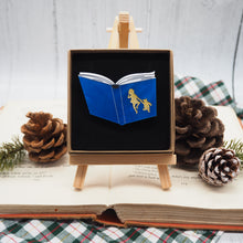 Load image into Gallery viewer, Winnie the Pooh Blue Book Brooch