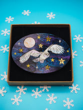 Load image into Gallery viewer, Snowy Owl Acrylic Brooch