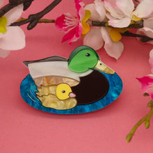 Load image into Gallery viewer, Duck & Duckling Brooch
