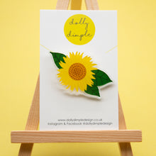 Load image into Gallery viewer, Sunflower Acrylic Pin Badge