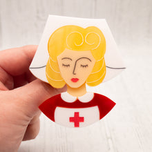 Load image into Gallery viewer, Blonde Hair Nurse Grace Brooch