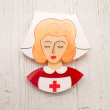 Load image into Gallery viewer, Orange Hair Nurse Grace Brooch