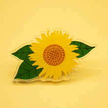 Load image into Gallery viewer, Sunflower Acrylic Pin Badge