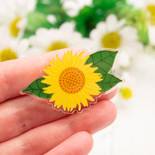 Load image into Gallery viewer, Sunflower Acrylic Pin Badge