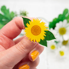 Load image into Gallery viewer, Sunflower Acrylic Pin Badge