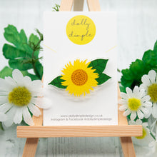 Load image into Gallery viewer, Sunflower Acrylic Pin Badge