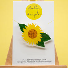 Load image into Gallery viewer, Sunflower Acrylic Pin Badge
