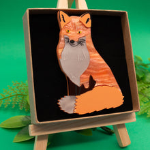 Load image into Gallery viewer, Fox Acrylic Brooch