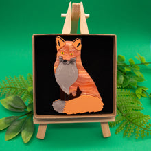 Load image into Gallery viewer, Fox Acrylic Brooch