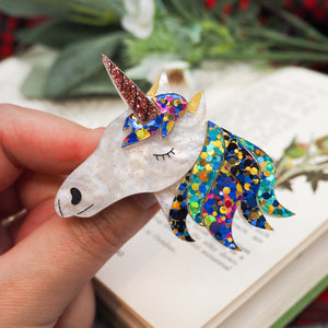 Unicorn Acrylic Brooch