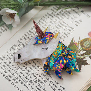 Unicorn Acrylic Brooch