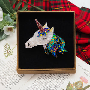 Unicorn Acrylic Brooch