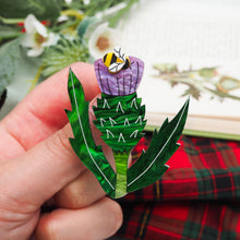 Load image into Gallery viewer, Thistle Acrylic Brooch
