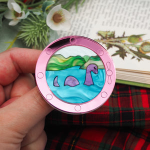 Loch Ness Monster Acrylic Brooch