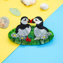 Load image into Gallery viewer, Puffins Brooch
