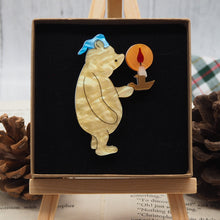 Load image into Gallery viewer, Bedtime Pooh Bear Brooch
