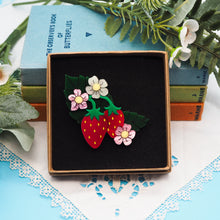 Load image into Gallery viewer, Strawberry Plant Acrylic Brooch
