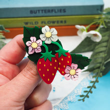 Load image into Gallery viewer, Strawberry Plant Acrylic Brooch
