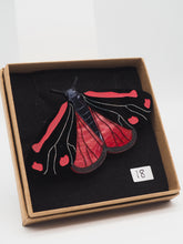 Load image into Gallery viewer, Item 18 - Imperfect Cinnabar Moth Acrylic Brooch
