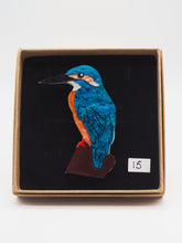 Load image into Gallery viewer, Item 15 - Imperfect Kingfisher Brooch
