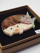 Load image into Gallery viewer, Item 16 - Imperfect Hedgehog Among the Crocuses Brooch
