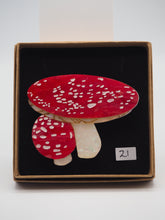 Load image into Gallery viewer, Item 21 - Imperfect Toadstool Acrylic Brooch
