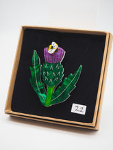 Load image into Gallery viewer, Item 22 - Imperfect Thistle Acrylic Brooch
