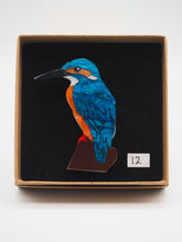 Load image into Gallery viewer, Item 12 - Imperfect Kingfisher Brooch
