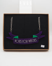 Load image into Gallery viewer, Item 27 - Imperfect 'Votes for Witches' Banner Necklace
