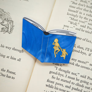 Winnie the Pooh Blue Book Brooch