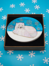 Load image into Gallery viewer, Arctic Fox Acrylic Brooch
