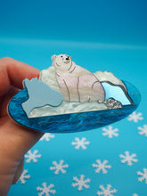 Load image into Gallery viewer, Polar Bear Acrylic Brooch
