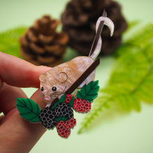 Load image into Gallery viewer, Harvest Mouse Acrylic Brooch
